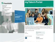 Tablet Screenshot of mytalent-portal.de